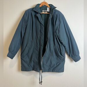 Outbrook Vintage Green Puffer Longline Trench Outdoor butter mom Gorpcore Coat